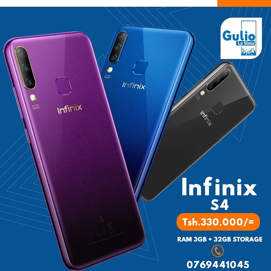 Gulio La Simu - Infinix S4 Yenye vigezo Bomba. Ram 3Gb + Storage 32Gb ...