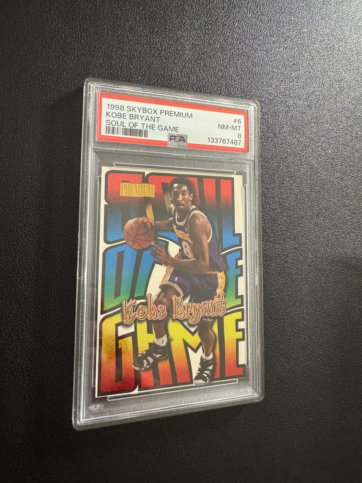 Kobe Bryant 1998 Skybox Premium Soul of the Game card
