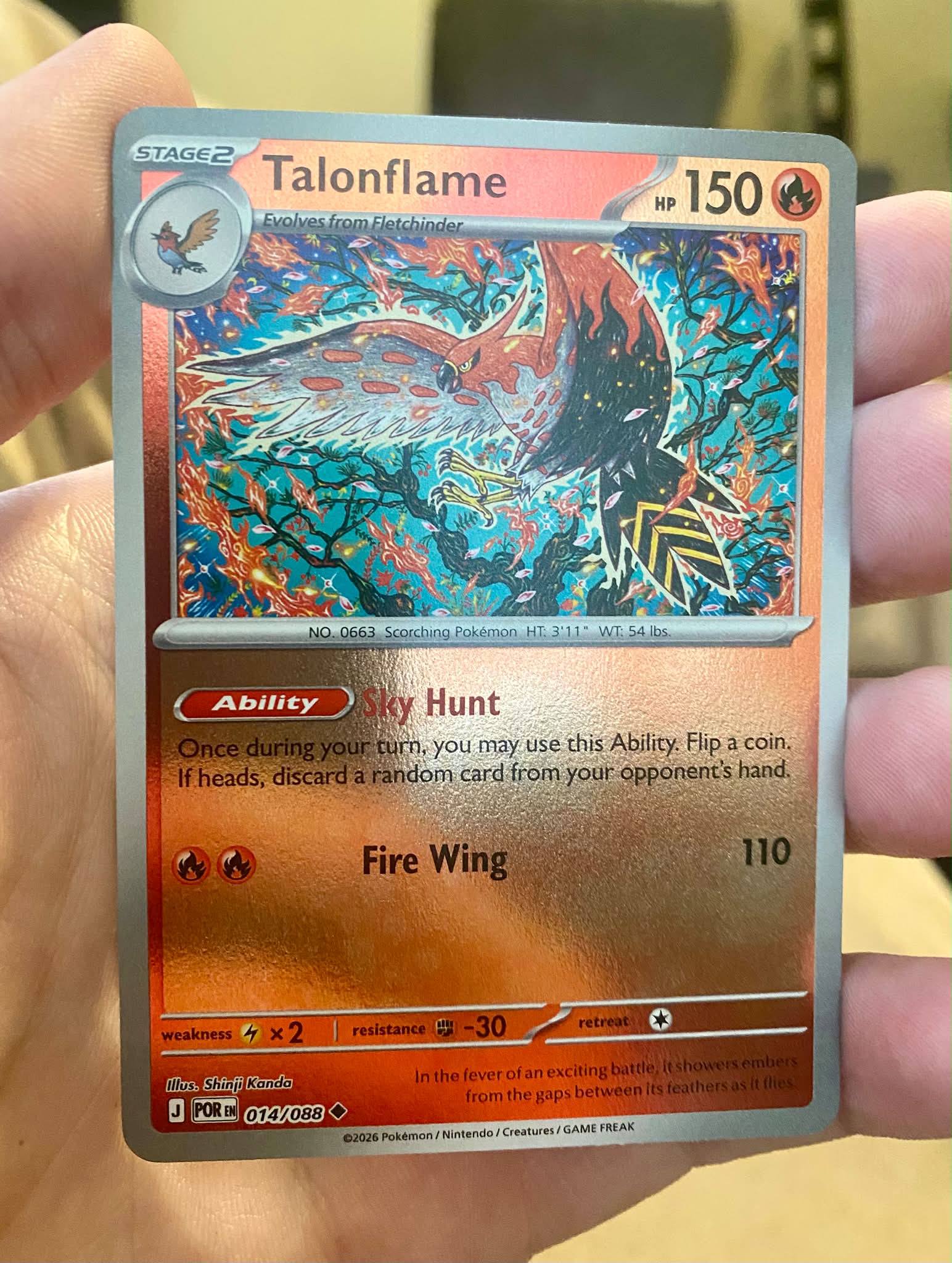 PSA10 ファイアロー Kanda Shinji TALONFLAME Talonflame Shinji Kanda