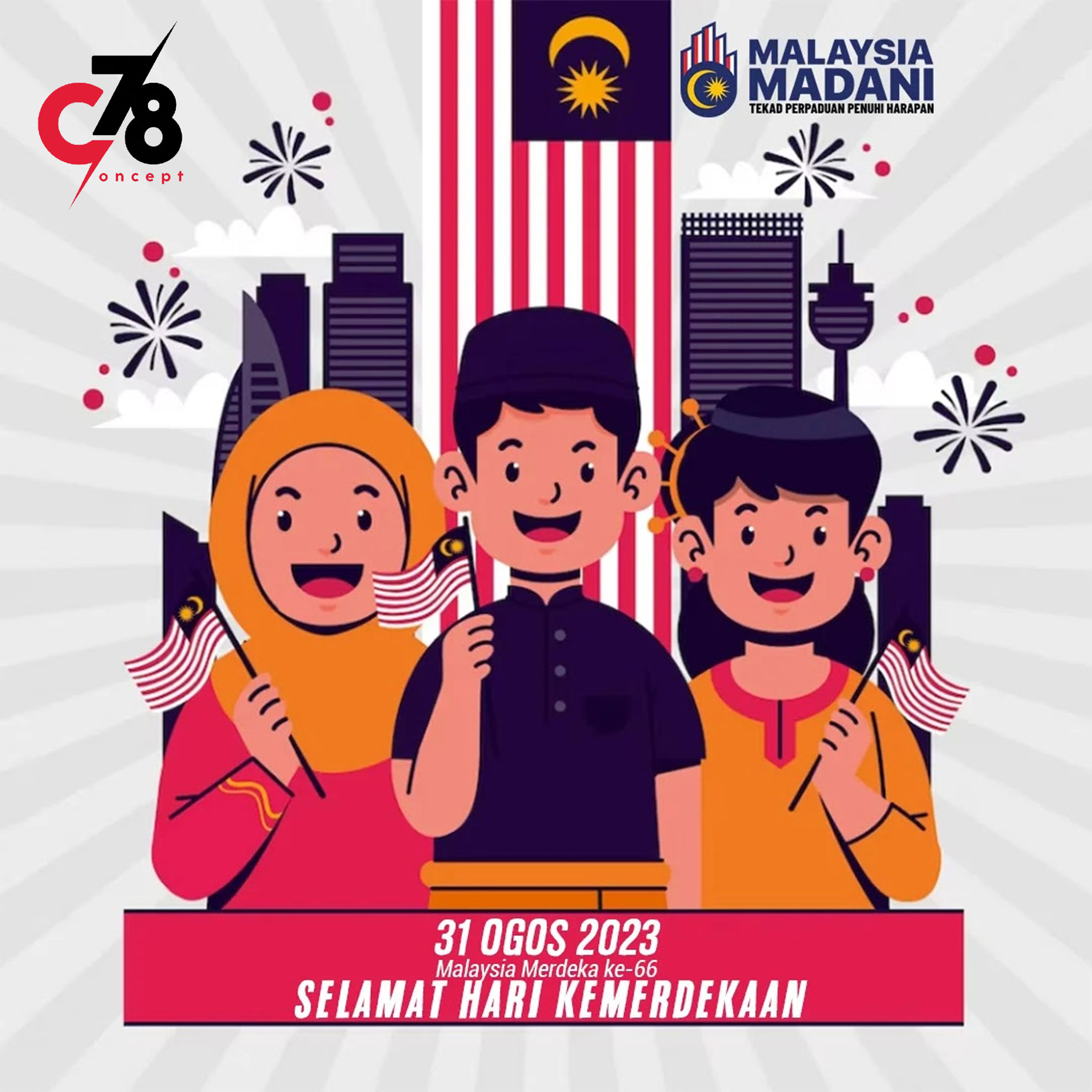Merdeka! Merdeka! Merdeka! 🇲🇾 🇲🇾 We... - Concept 78 Studio