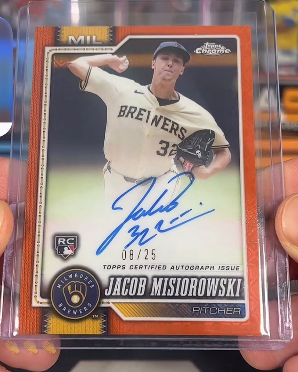 Stolen Jacob Misiorski 2024 Topps Chrome Autograph Card #8/25