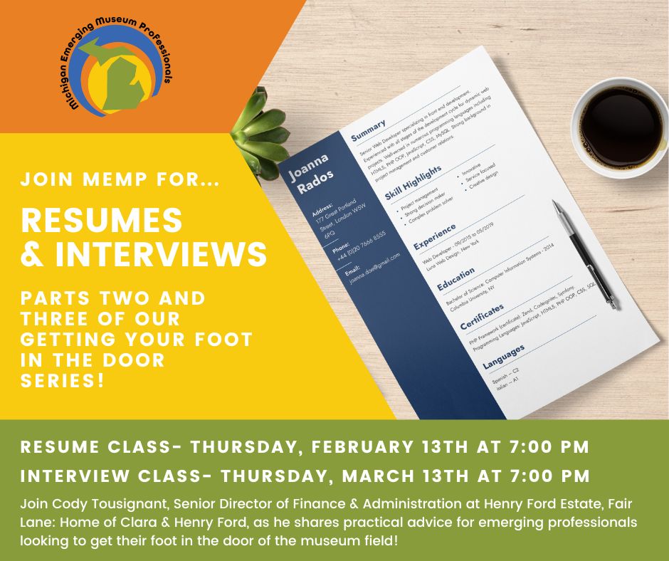 Michigan Emerging Museum Professionals - Registration is now open for ...