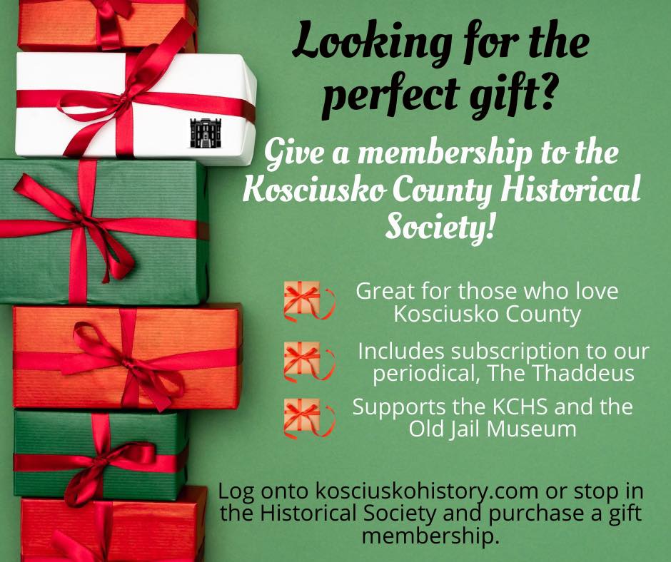 Give a gift they’ll... - Kosciusko County Historical Society