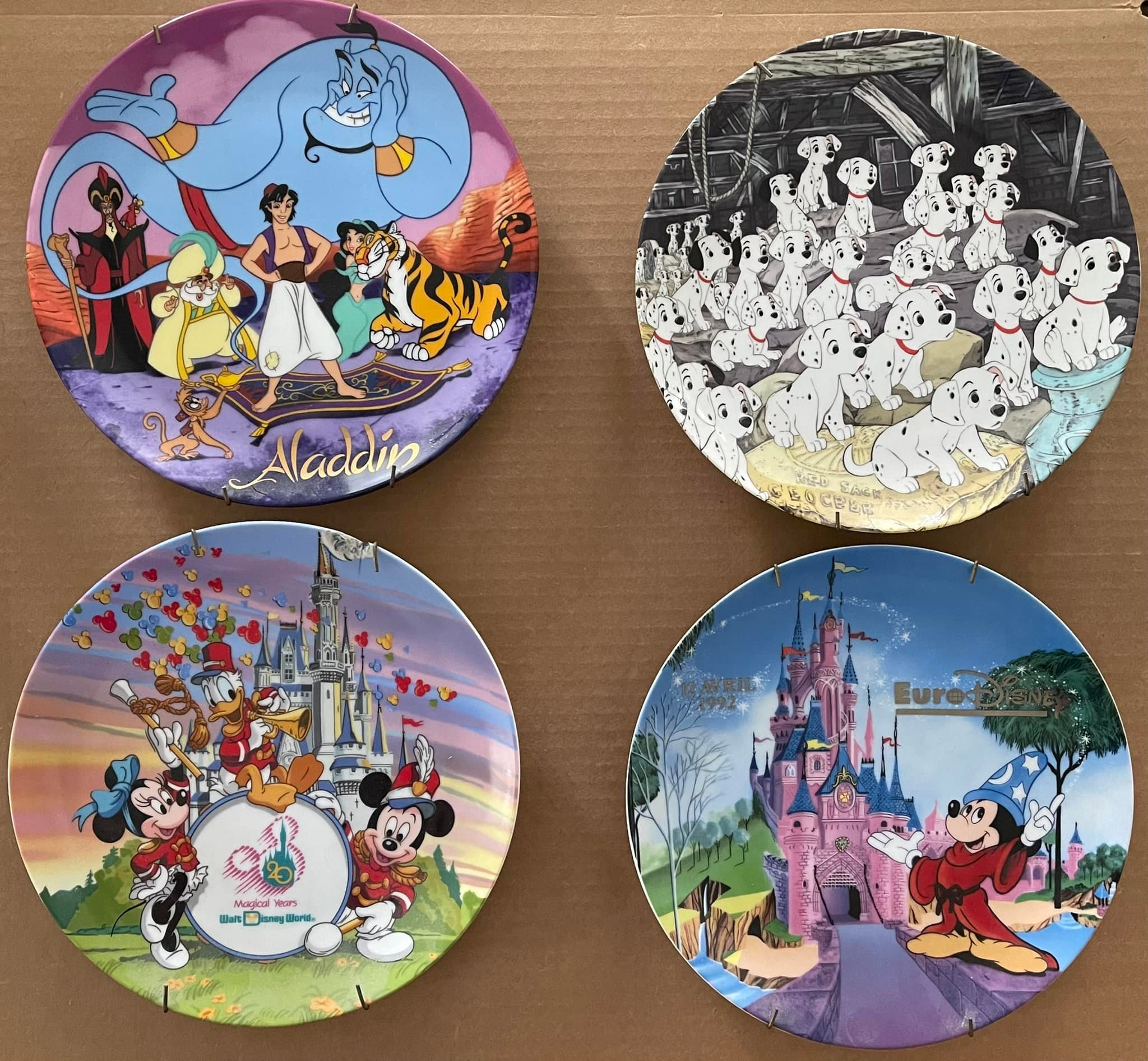Vintage Walt Disney World 25th anniversary commemorative 3D plate