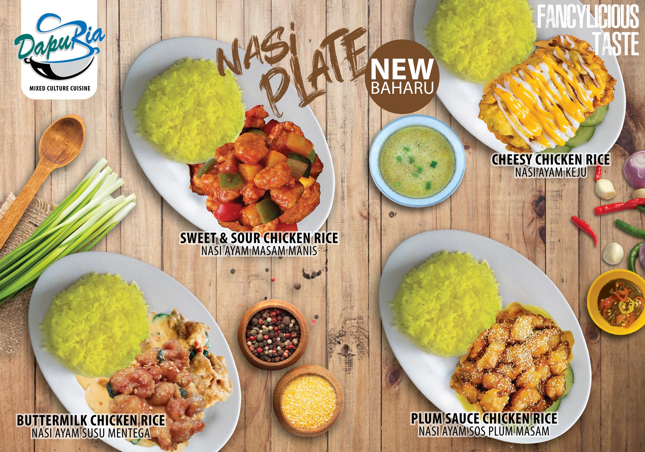 Dapuria - MENU BAHARU: NASI AYAM BUTTERMILK, NASI AYAM SOS PLUM, NASI ...