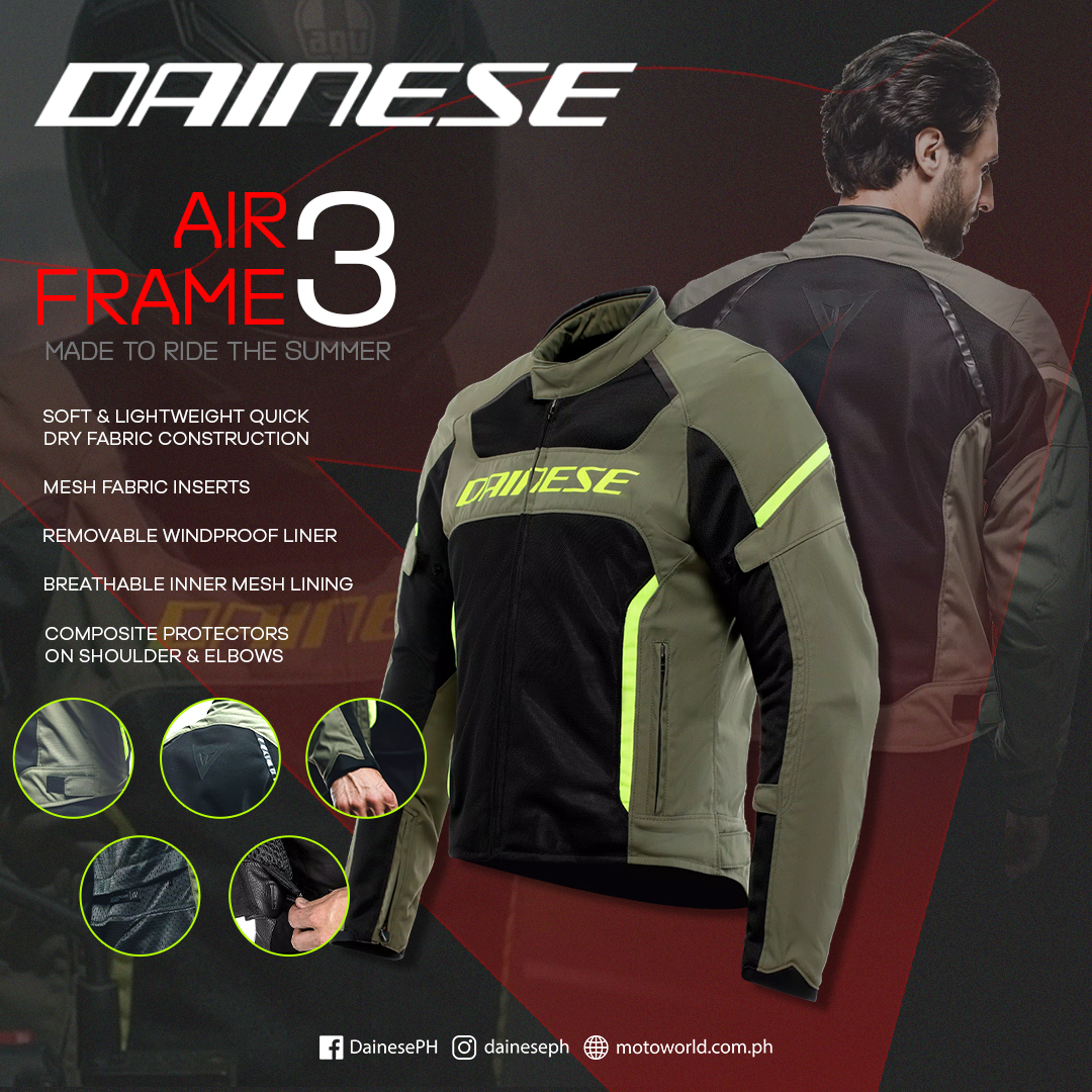 NEW] Dainese Air Crono 2 Tex Jacket A light, sports-cut ventilated