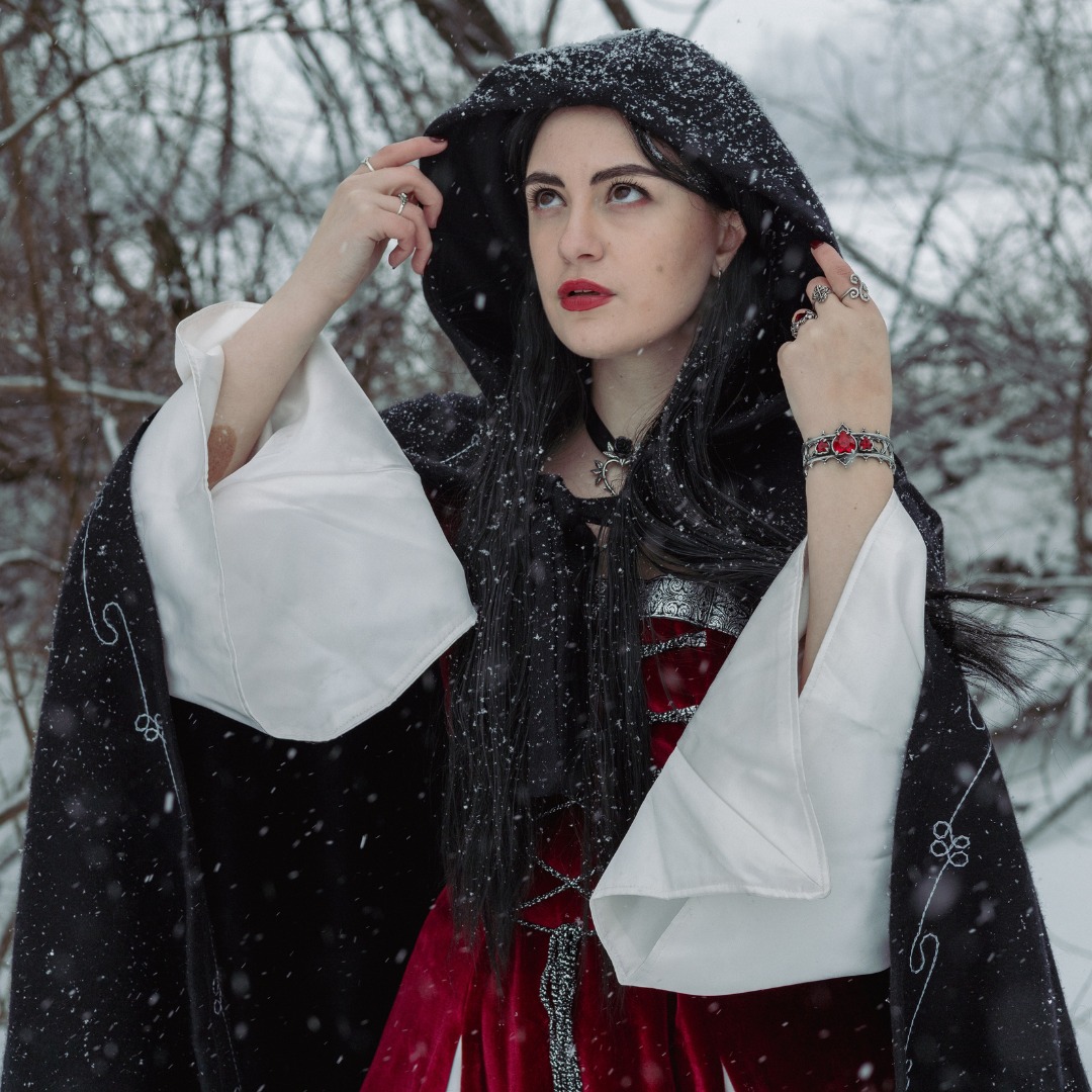 fantasy winter princess dress Once Upon a Princess Magical light Medieval Queen Renaissance Faire Elf