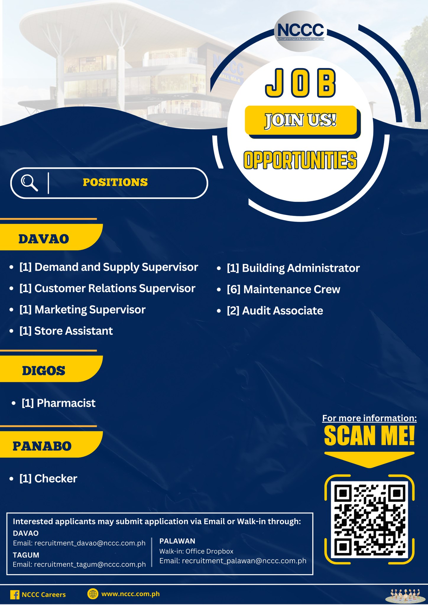 NCCC - Heads up, Job Seekers! Here are the #JOBOPPORTUNITIES for the ...