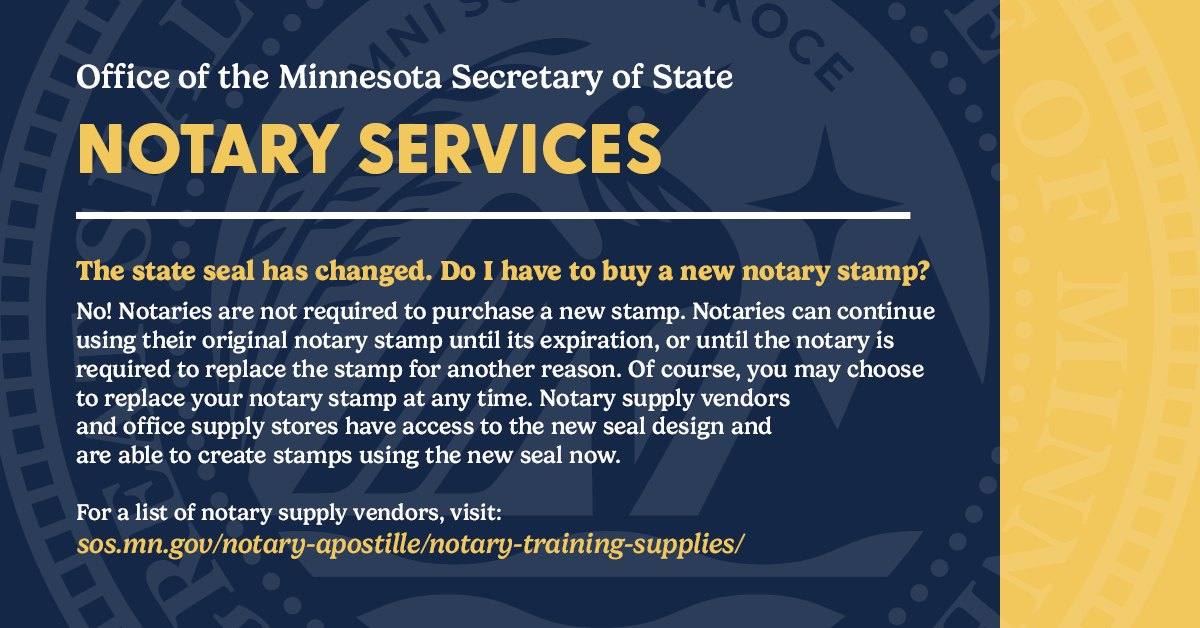 Minnesota Secretary of State - Minnesota's State Seal has been changed ...