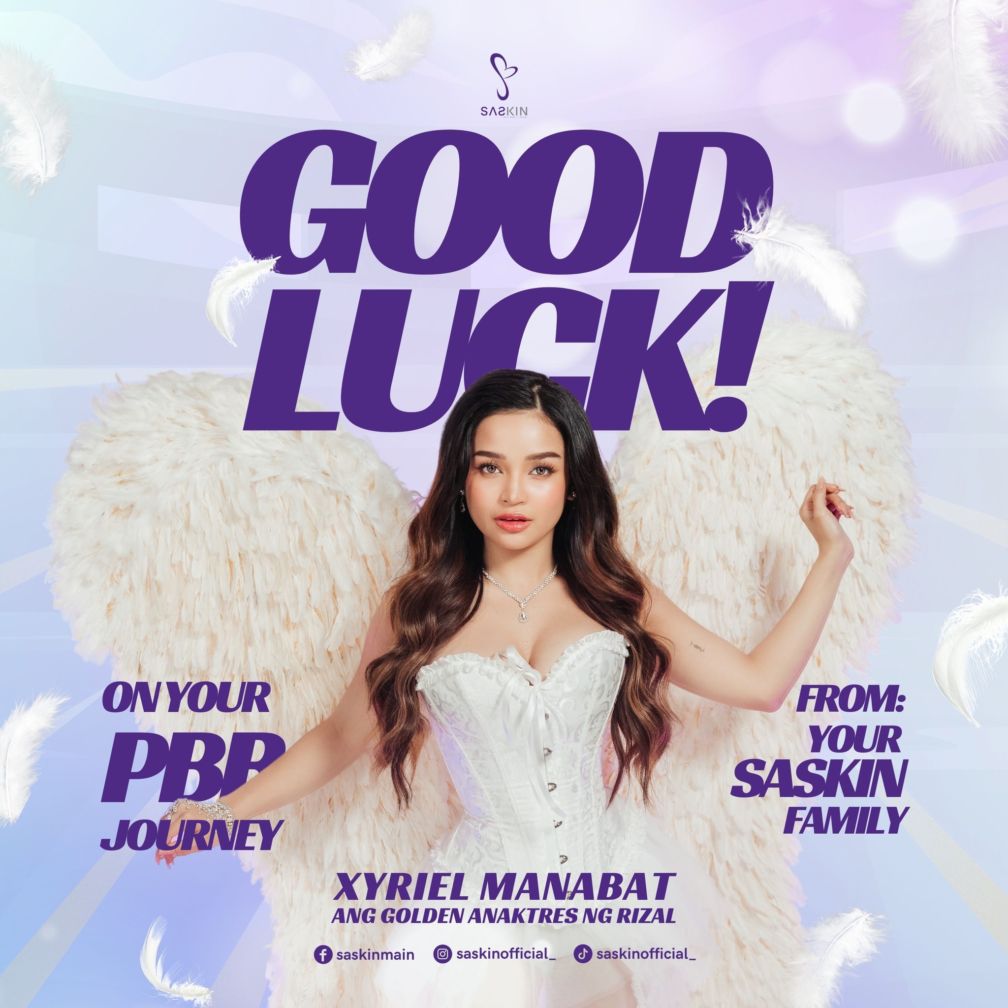 Saskin - Good luck, Xyriel Manabat – Ang Golden Anaktres ng Rizal! Your ...