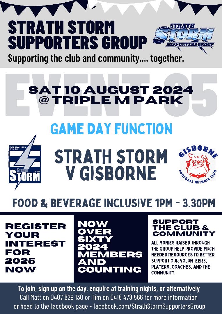 Strath Storm Supporters Group | Strathfieldsaye VIC
