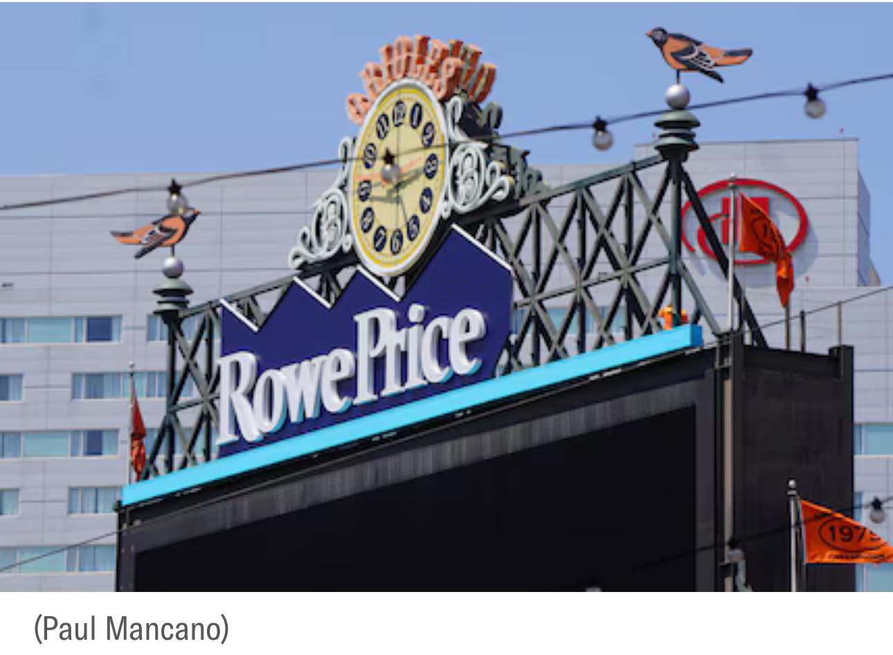 T Rowe Price Sign going up where 