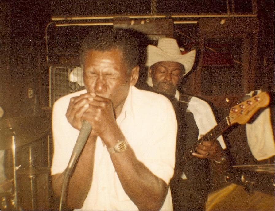 Sammy Lawhorn at the Little Willie Anderson recording session in