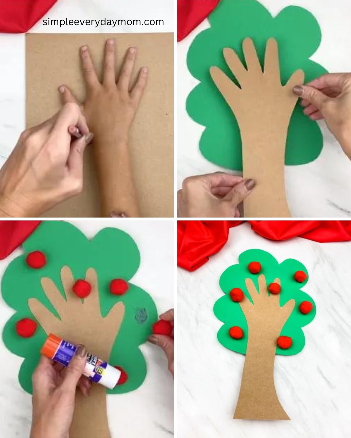 🌳 Handprint Apple Tree Craft 👀 See... - Simple Everyday Mom
