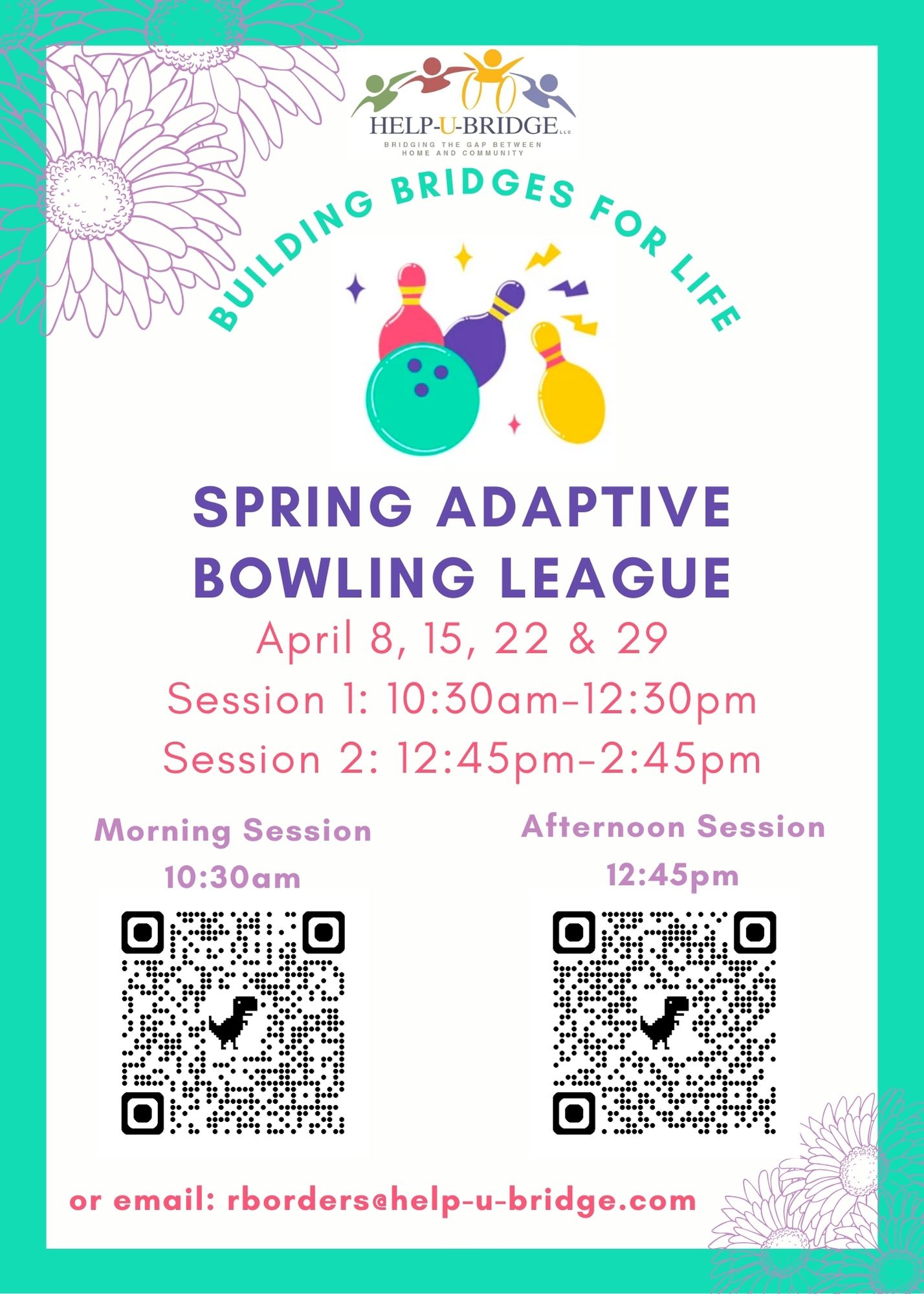 Help-U-Bridge, - Building Bridges for Life's Spring Adaptive Bowling ...