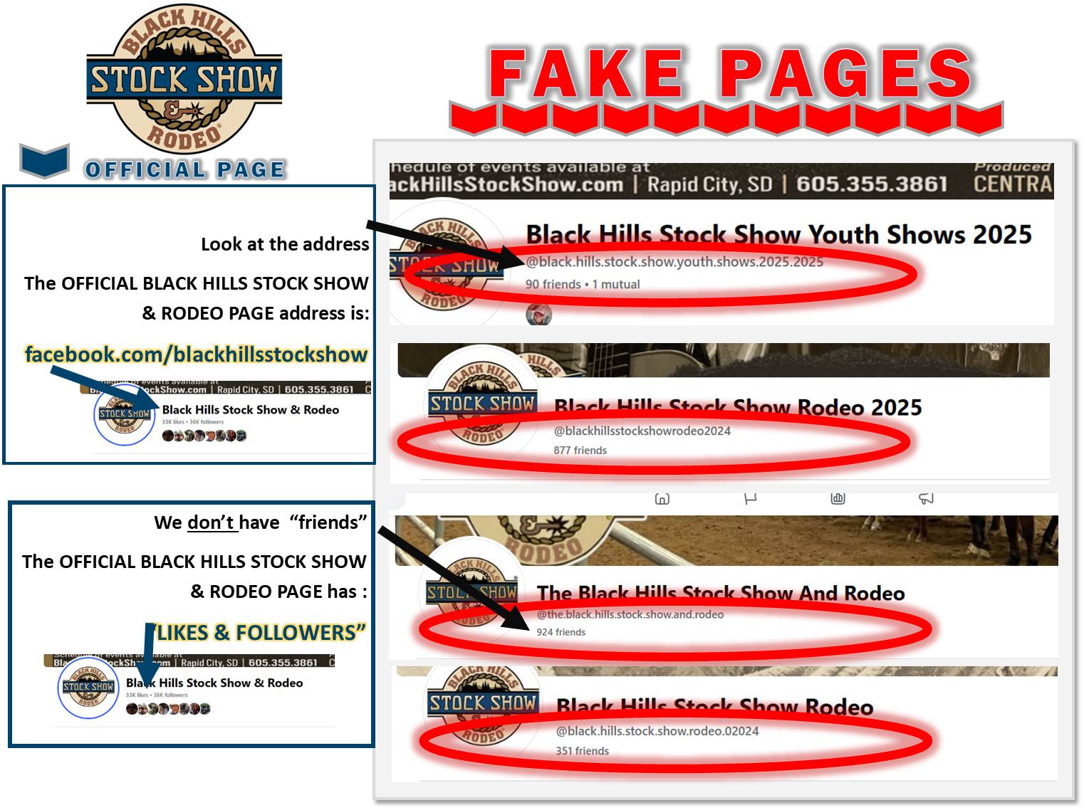 🚨 WARNING: FAKE PAGE... - Black Hills Stock Show & Rodeo | Facebook