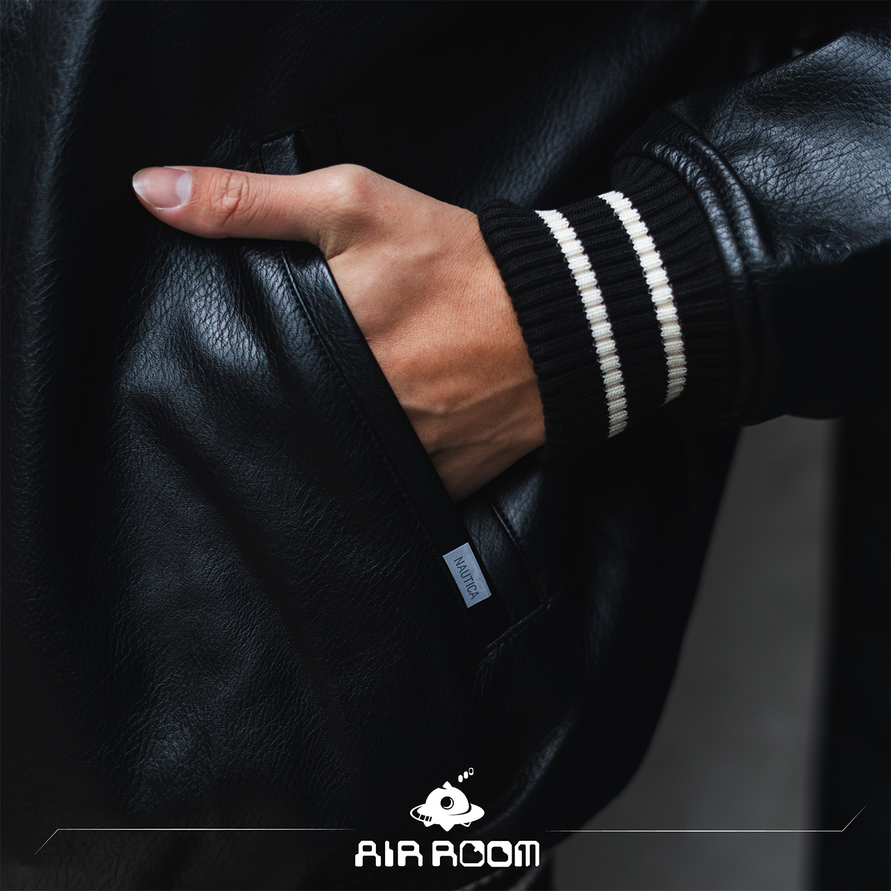 NAUTICA - ?2024AW NAUTICA ARCH LOGO LEATHER AWARD JACKET LOGO 皮 