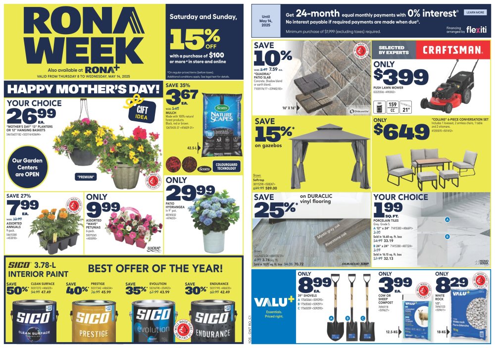 Flyers - Check out the NEW DEALS at RONA🛒🎯 Valid from May 8 to 14, 2025 ...