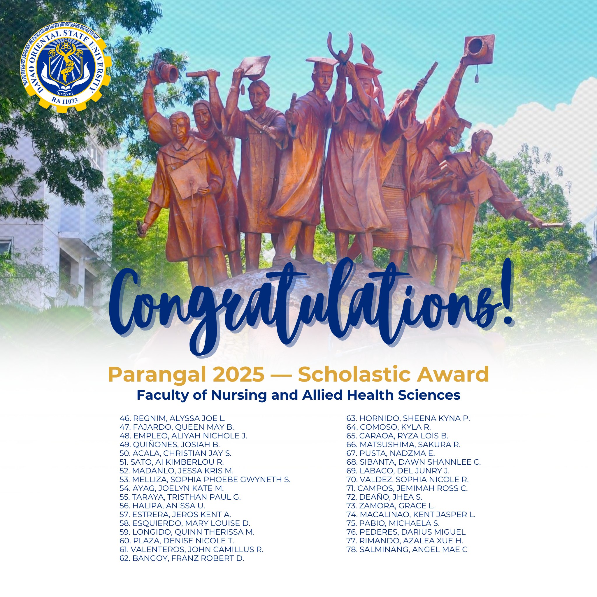 Davao Oriental State University - May 28 marks one year since DOSCST ...