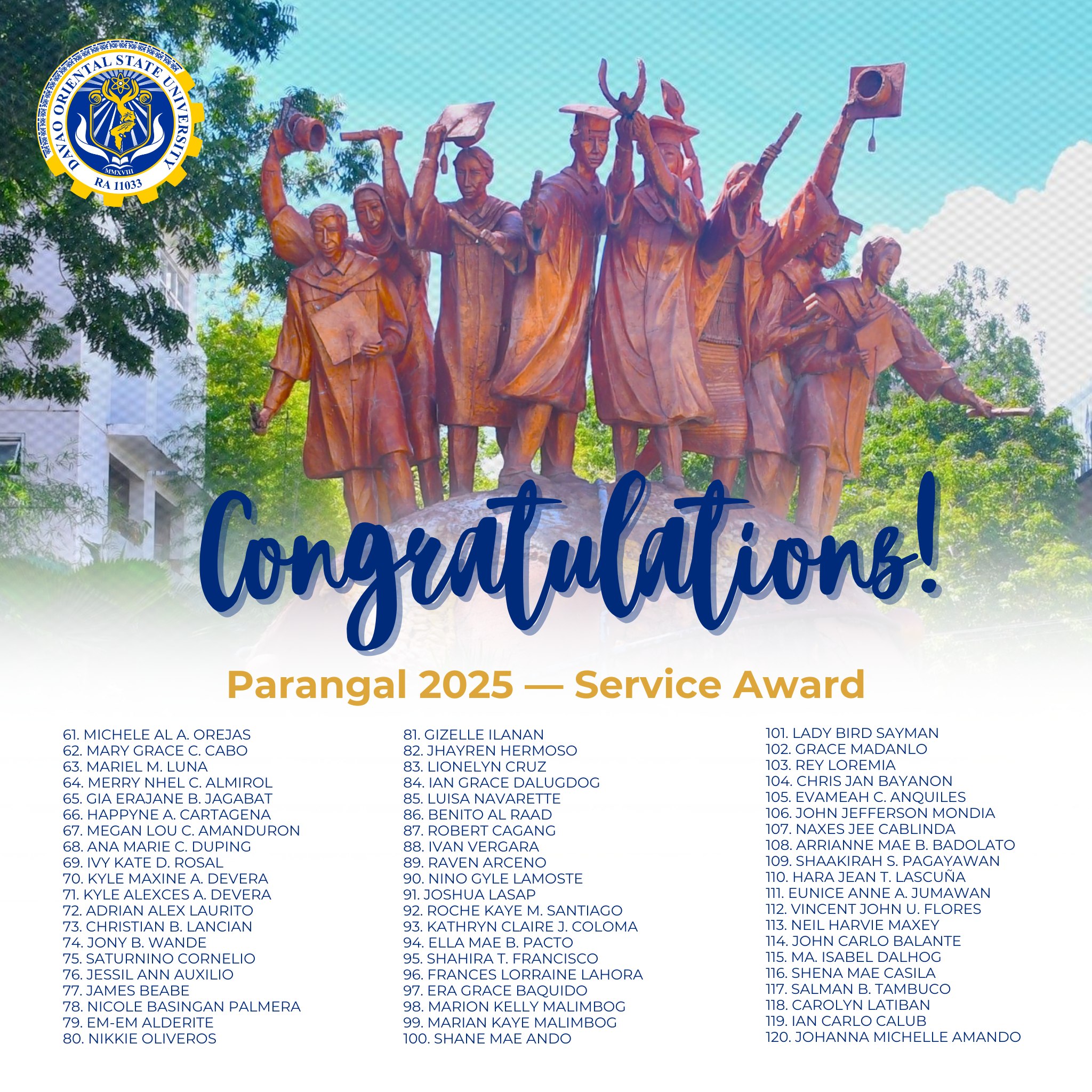 Davao - #InTheSpotlight | Davao Oriental State University (DOrSU) beams ...