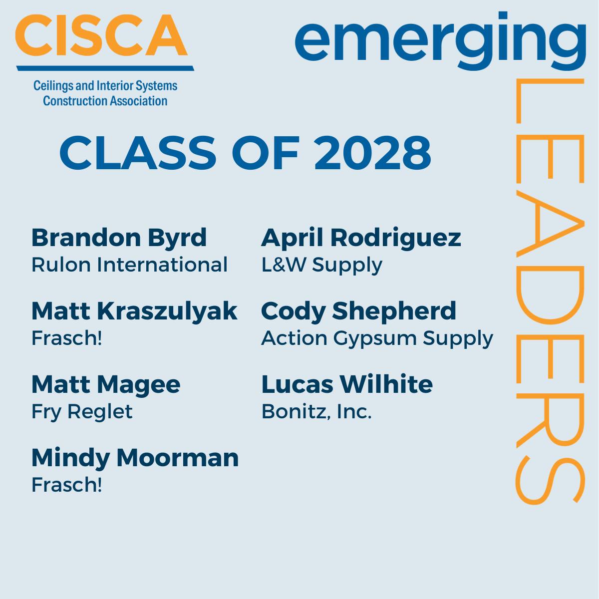 CISCA - Welcome to the latest members of our Emerging Leaders Class of ...