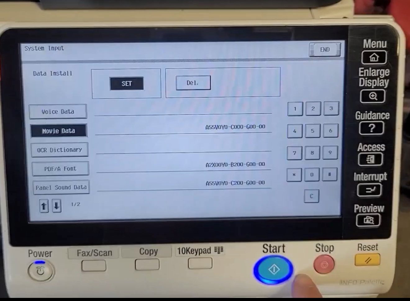 How to update firmware for Konica Minolta bizhub c654e after HDD