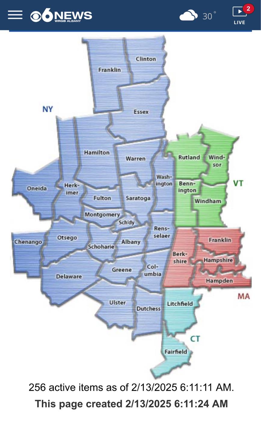 Over 250 school closings and... - WRGB CBS 6 News, Albany | Facebook
