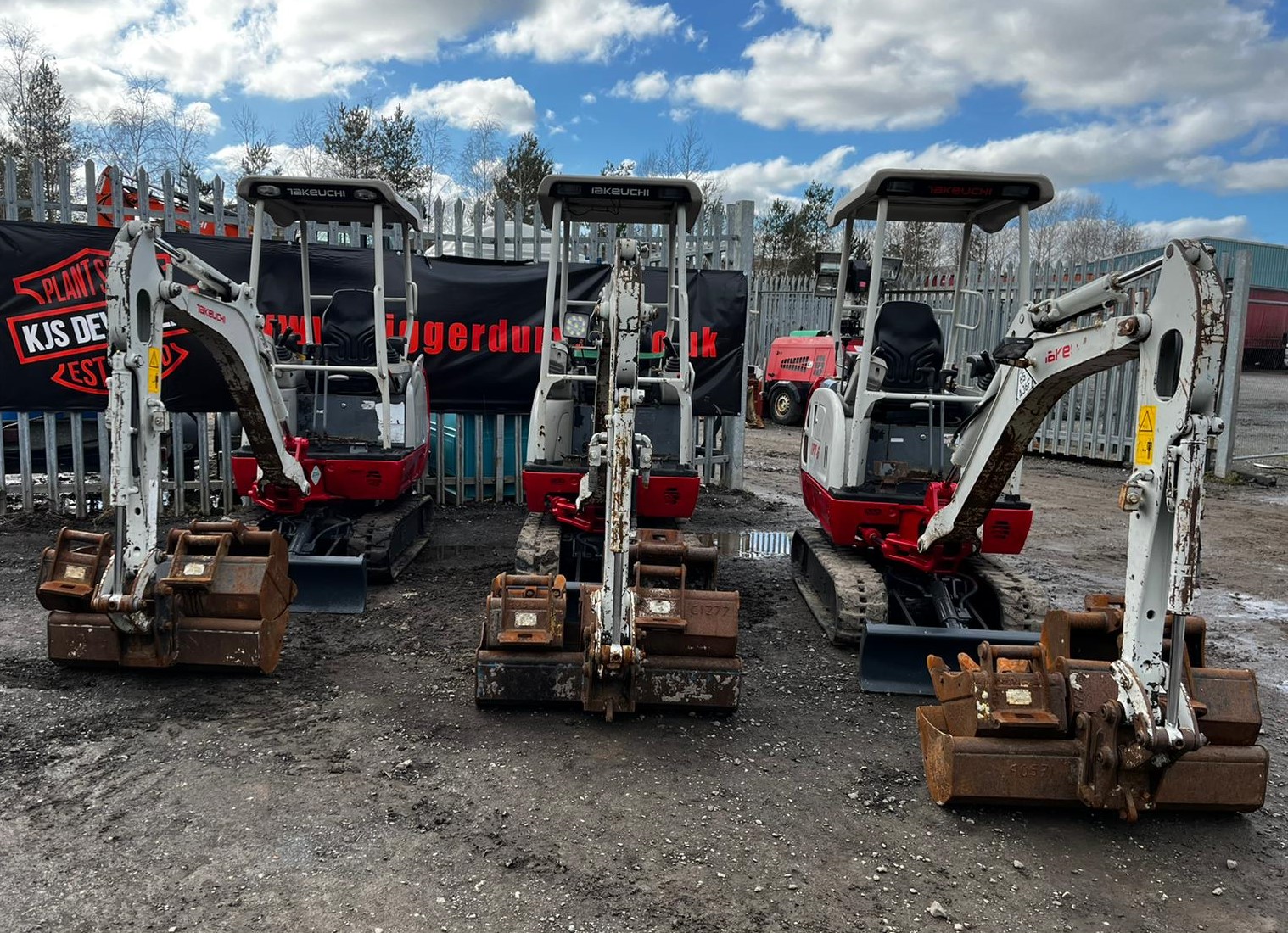 Digger Dumper - A few Takeuchi TB216s lined up ready to...