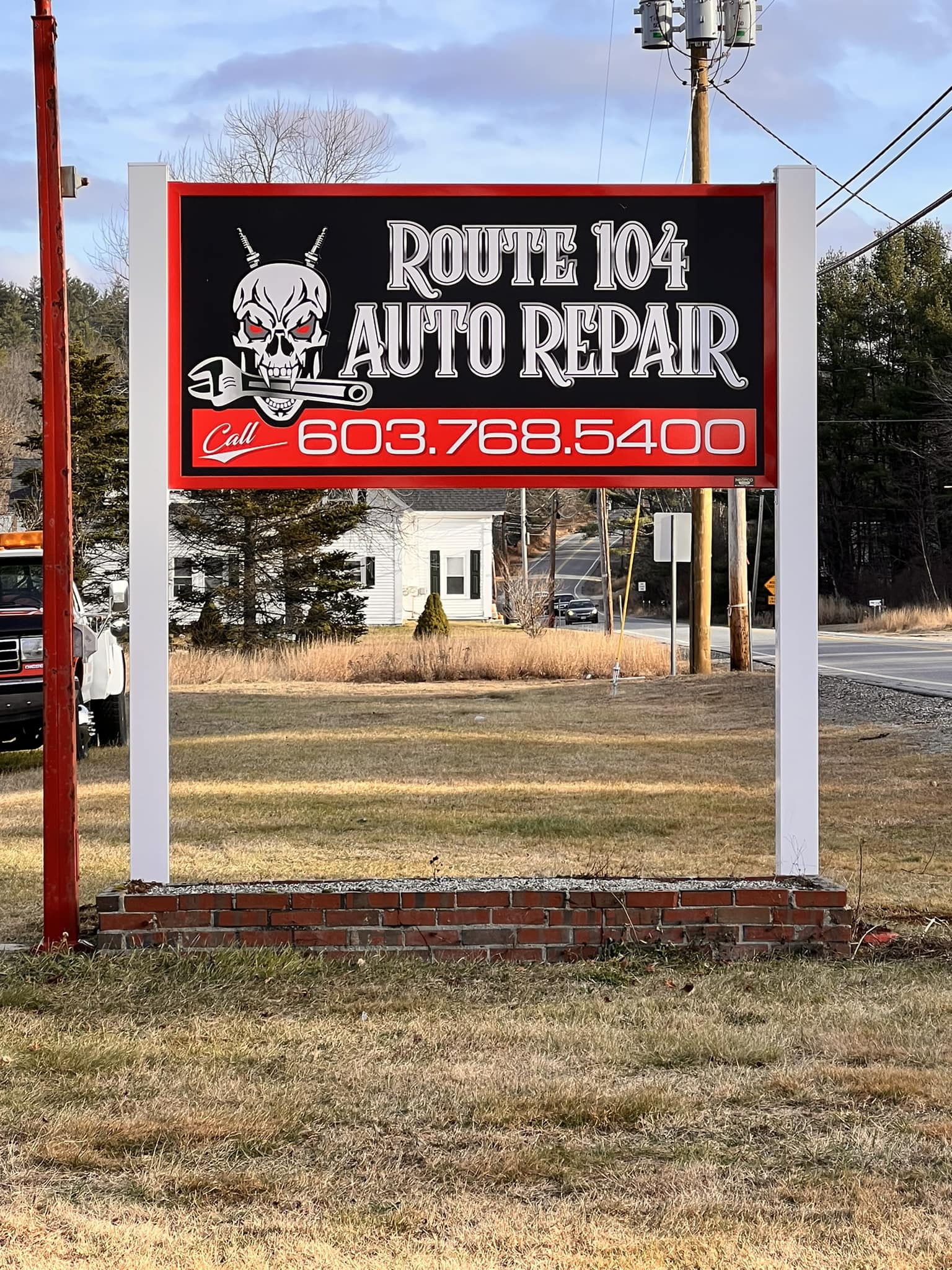 Finally got the new sign installed! - Route 104 Auto Repair