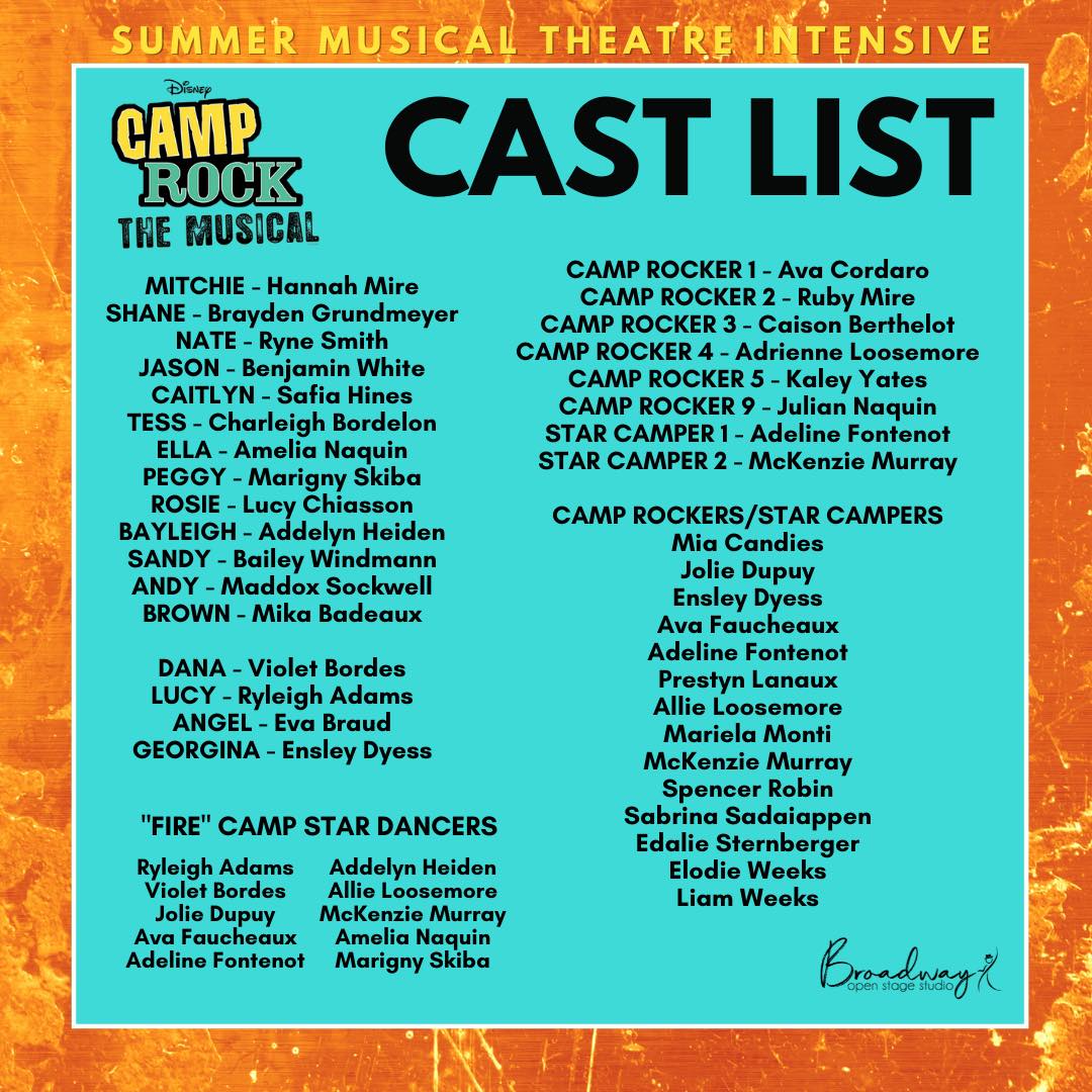 Congratulations to our CAMP... - Broadway Open Stage Studio