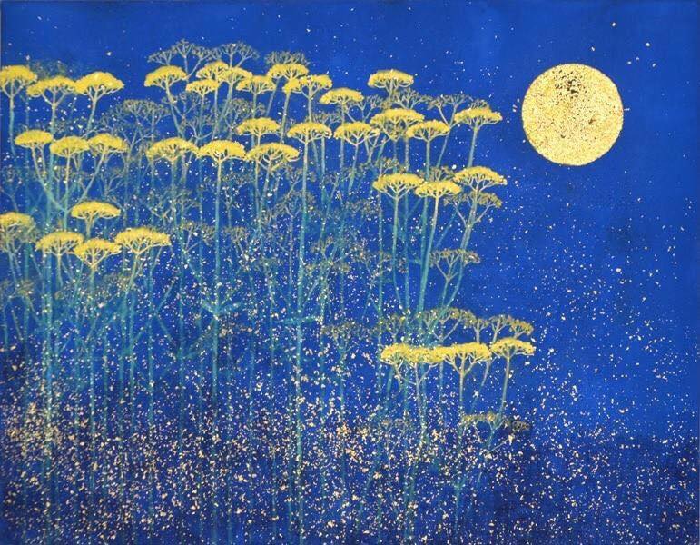 Plum Blossoms” [梅の花, Ume no hana], a 1995 lithograph, by