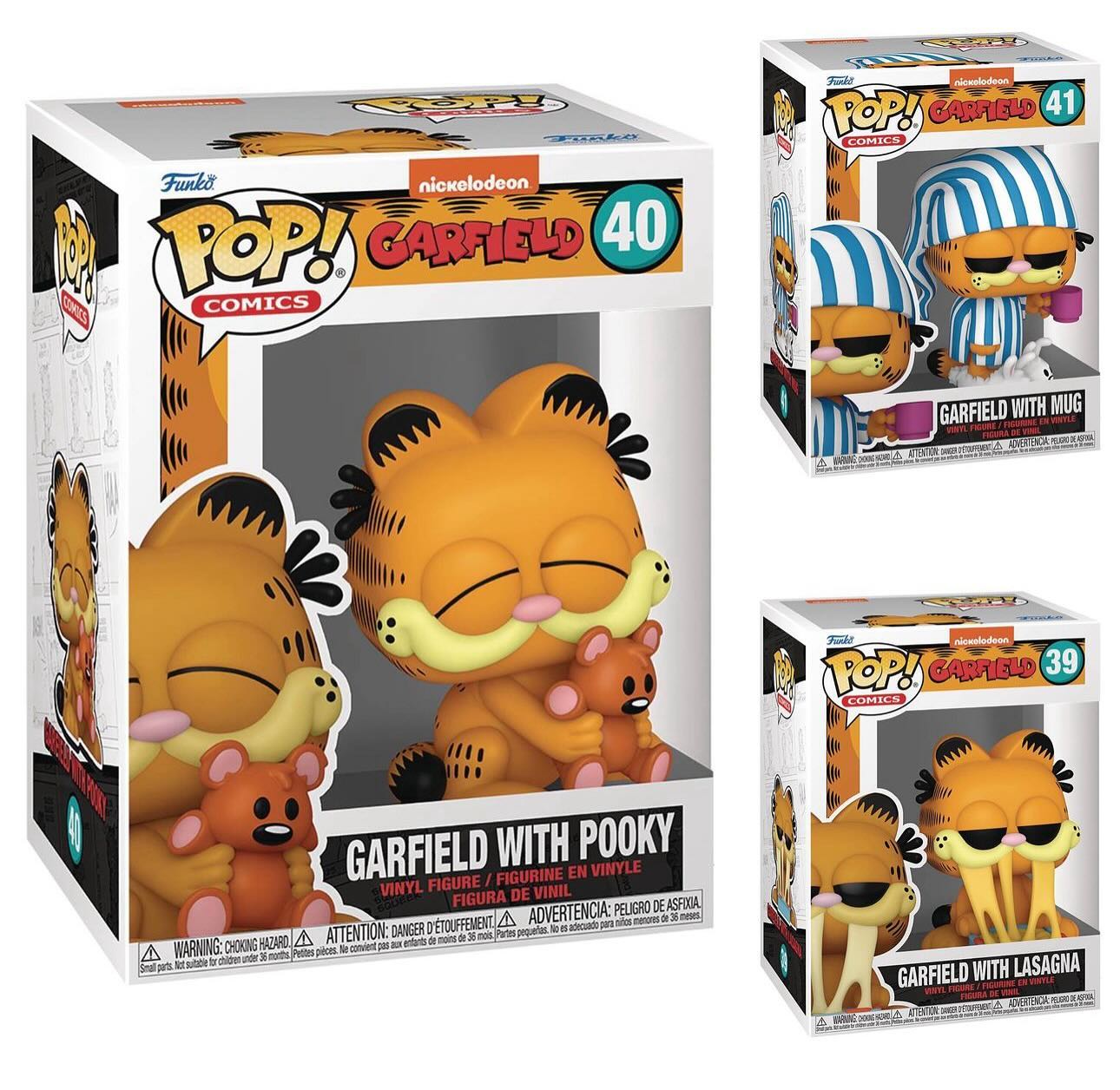 👀 Garfield Funko Pop! Comics Complete Set (3). Includes Garfield