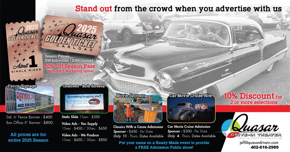 Quasar Drive-In Theater | Valley NE
