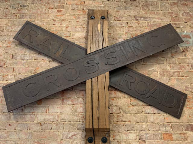History - Railroad Crossbuck warning sign. Decatur Depot collection ...