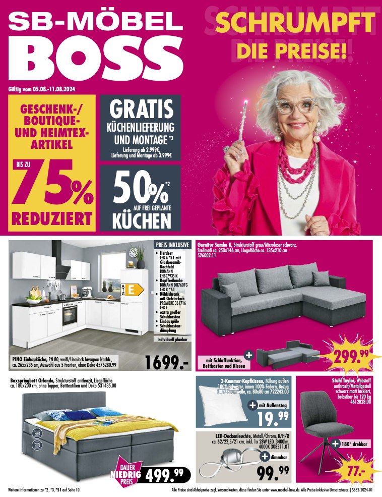 🛋️ Der neue Prospekt von Möbel BOSS ist da! 🛋️ Entdeckt jede Woche die aktuellen Angebote von Möbel BOSS! 📆✨ Schaut direkt in den neuen Prospekt und findet großartige Deals auf Möbel und Wohnaccessoi