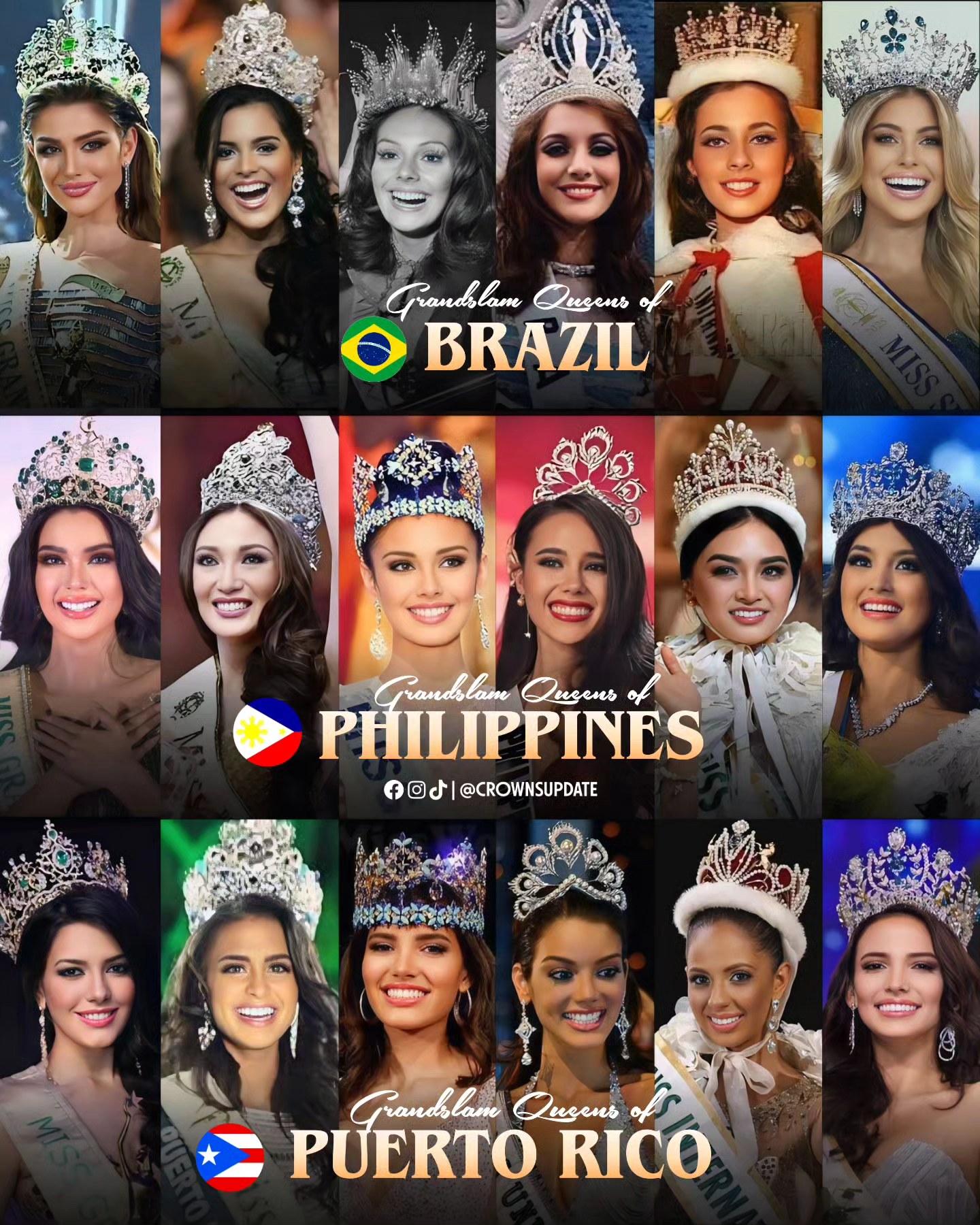 Crowns - 𝗚𝗥𝗔𝗡𝗗𝗦𝗟𝗔𝗠 𝗛𝗔𝗟𝗟 𝗢𝗙 𝗙𝗔𝗠𝗘! 👑 ️ | So far, 3 Countries have already ...