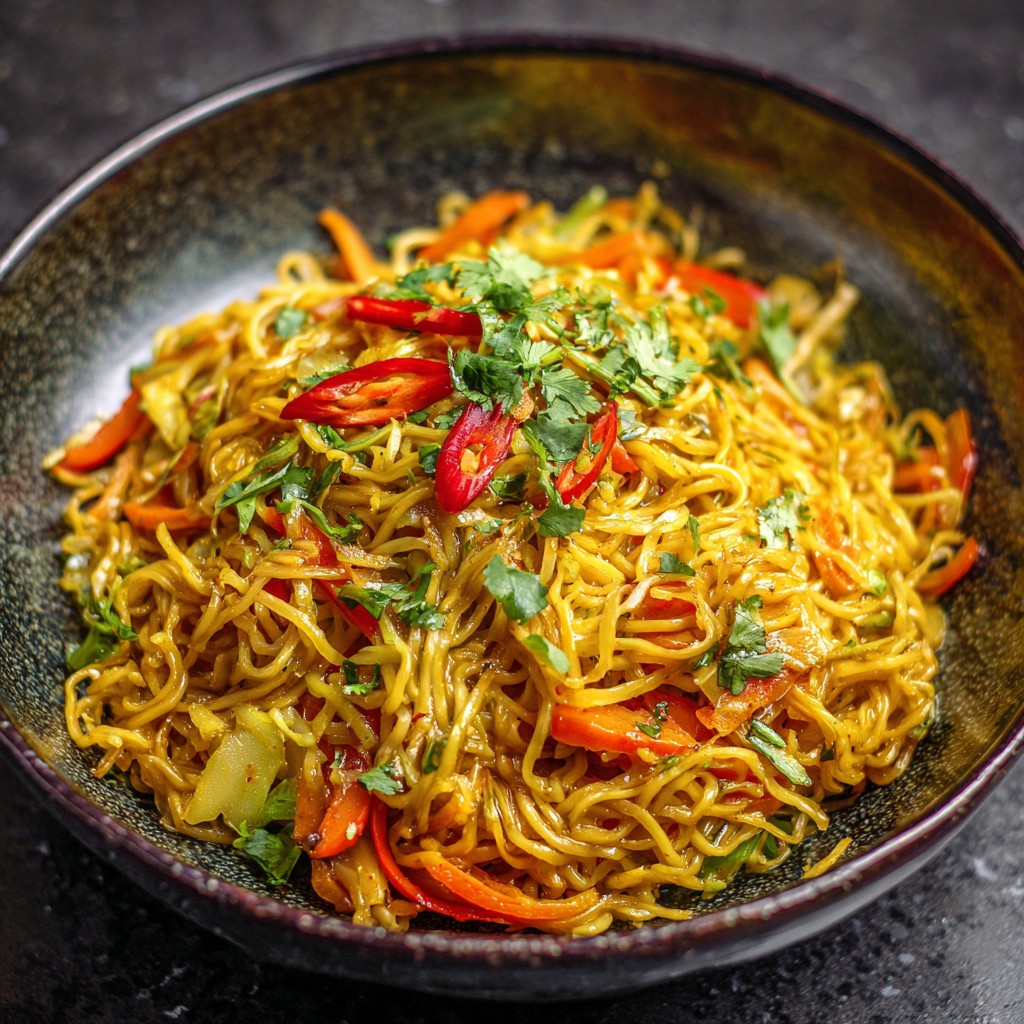 Ta - Nouilles aux légumes et au curry ⏱ Temps de cuisson : 25 minutes 🍽 ...