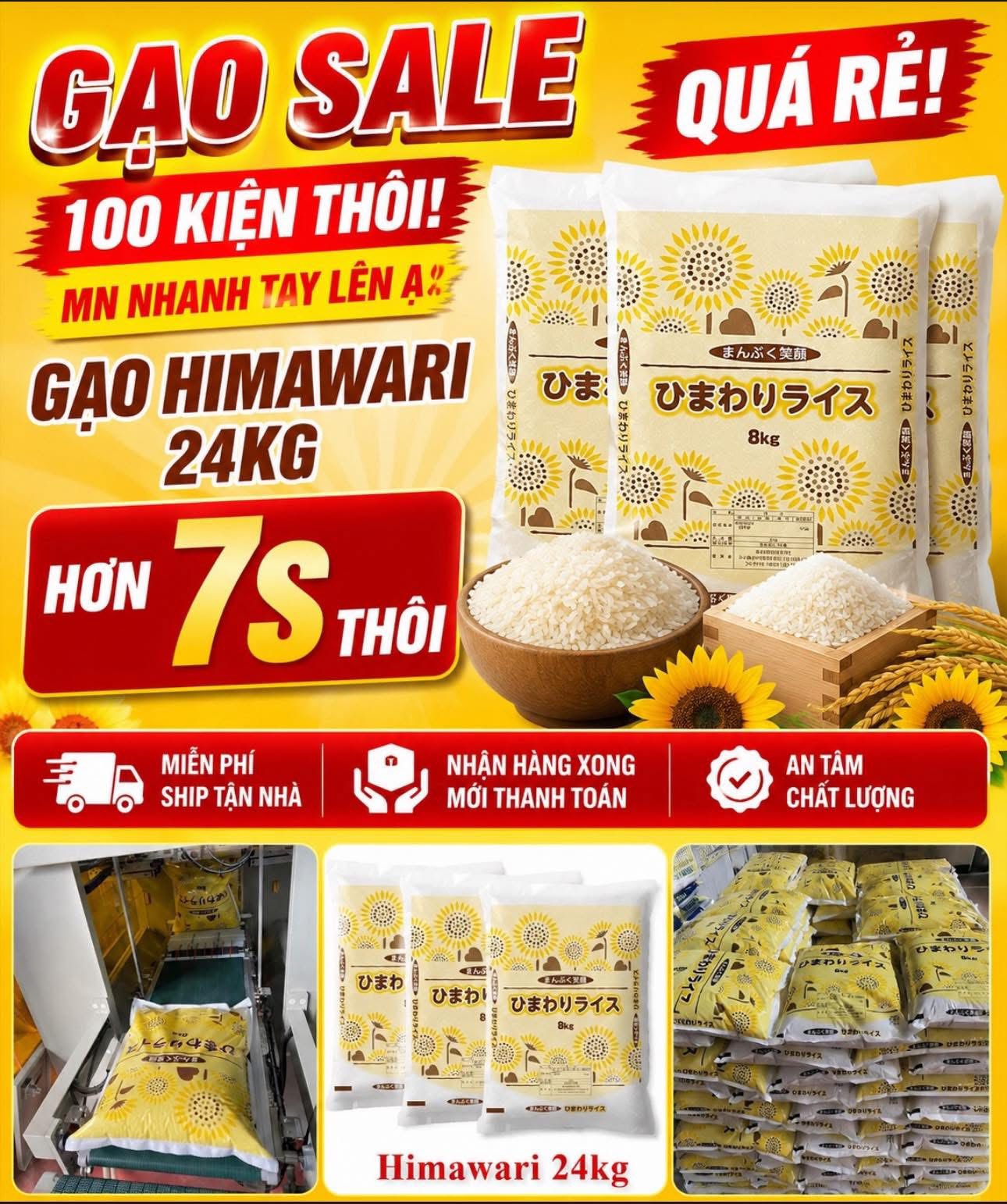 食品 GẠO RẺ HIMAWARI 24KG 8*3