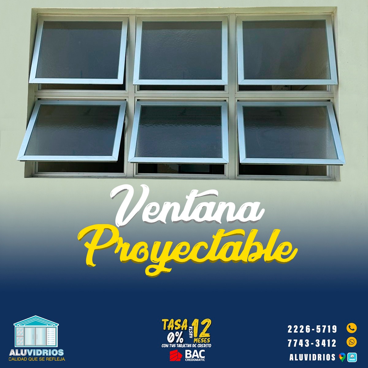 Aluvidrios - 🌟 Ventana Proyectable 🌟 ¡Ventilación, iluminación y estilo ...