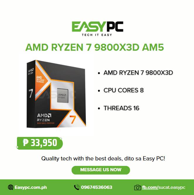 EASY PC Sucat - The AMD Ryzen 7 9800X3D AM5 processor... | Facebook