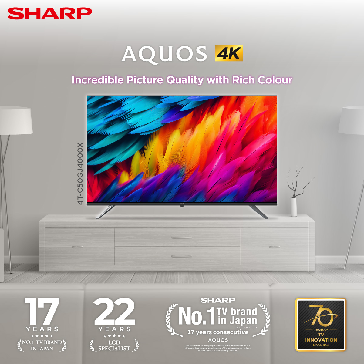 ? Experience the Beauty of 1 Billion Colours with SHARP AQUOS 4K 