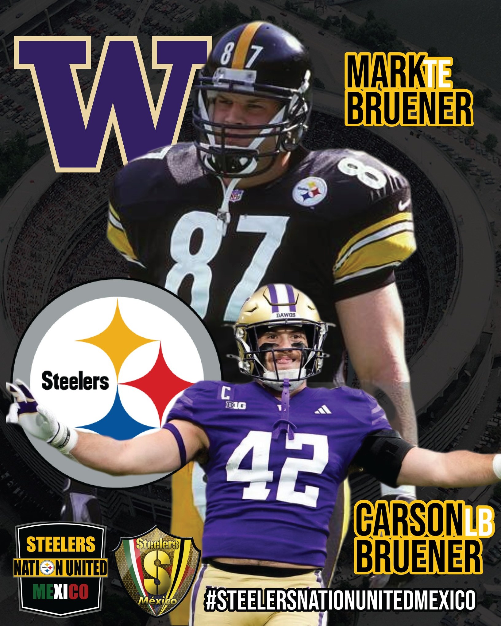 Steelers - 🚨Carson Bruener, 30 años antes, su padre era la 1a selección ...
