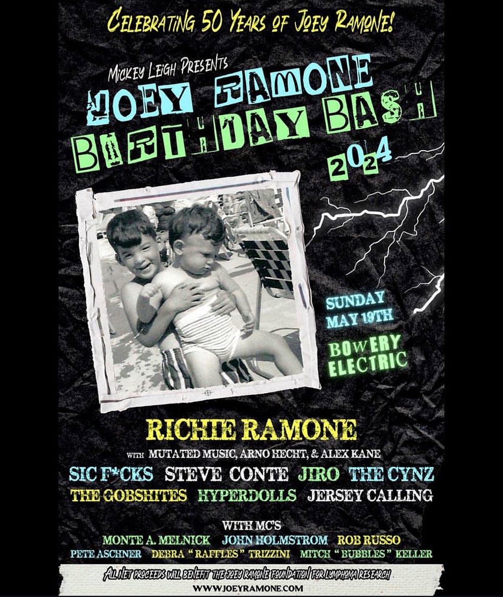 Enter to play at the 2024 Joey Ramone Birthday Bash on May 19th in