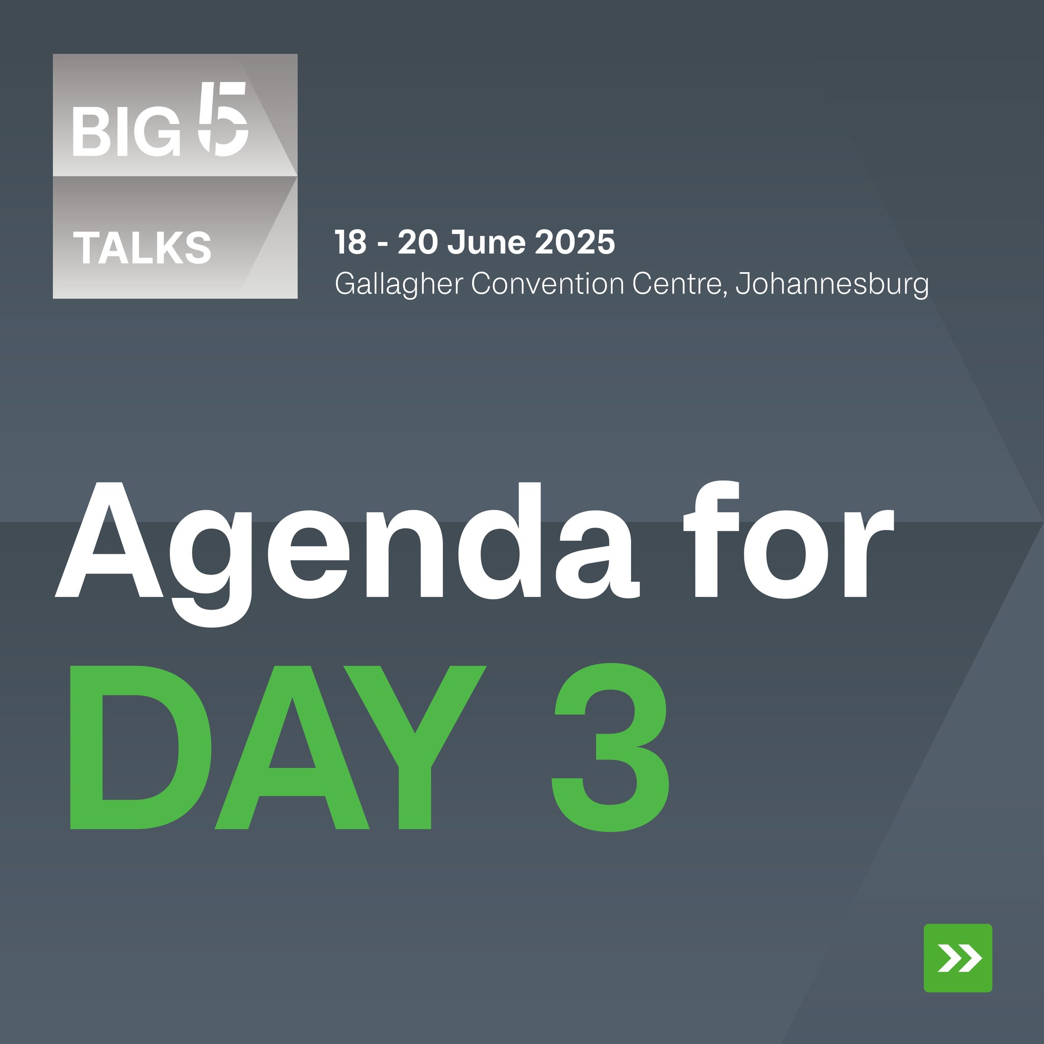 The Day 3 agenda for Big 5... - Big 5 Construct South Africa | Facebook