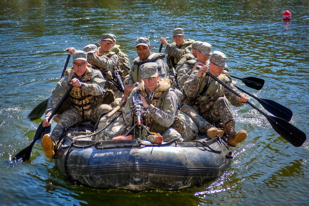 U.S. Army - U.S. Army Ranger students make the final push in a rubber ...