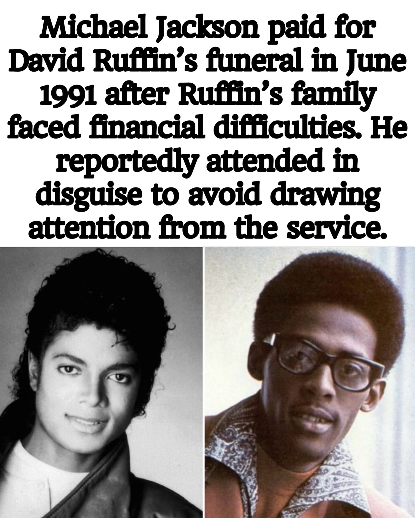 Our Culture - When David Ruffin passed away unexpectedly... | Facebook
