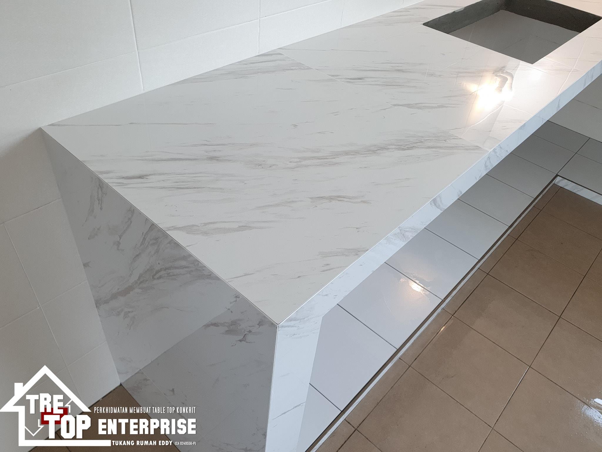 Contoh Table Top Putih