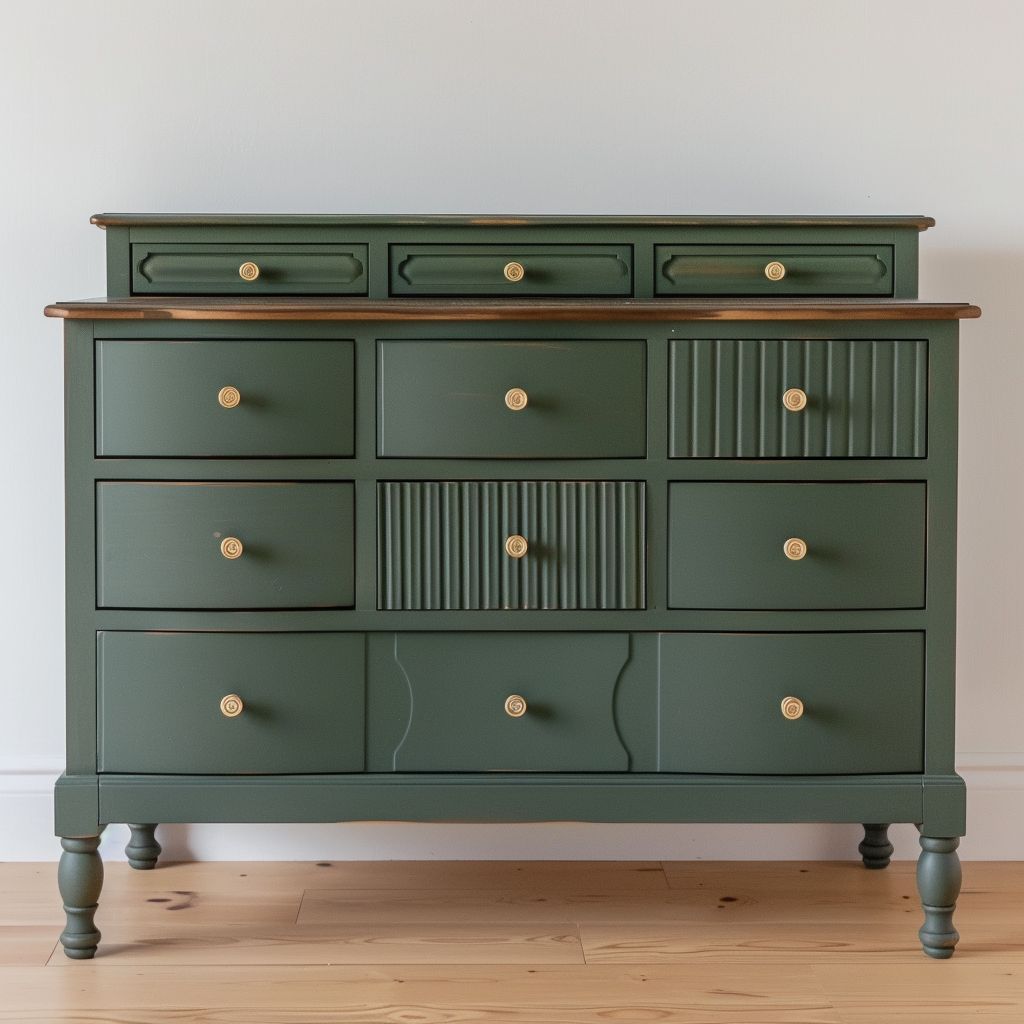 moss green dresser I love the extra storage on this 🙌🏻 st-gold-dress