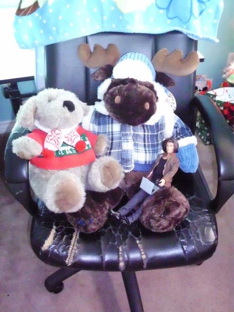 My Bedtime Sammy the Moose came today. He is with my other AKF moose.