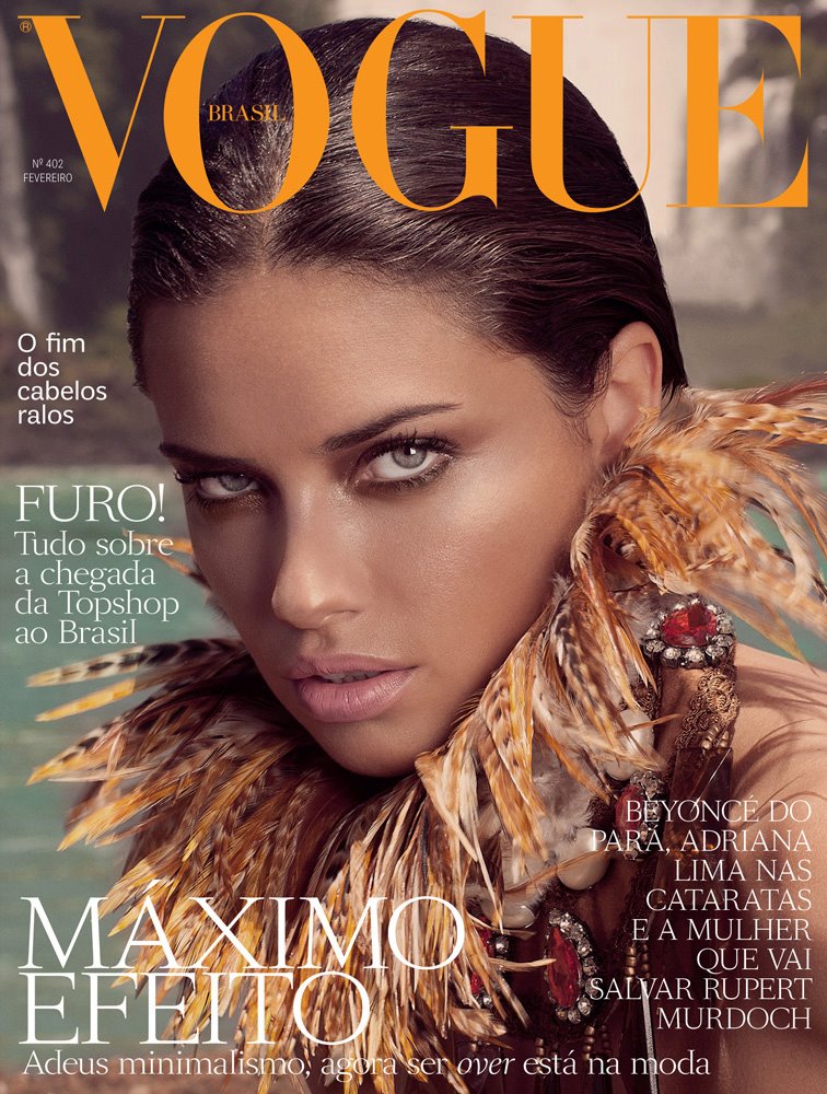 Adriana - My new Vogue Brasil cover was shot at Iguazu Falls